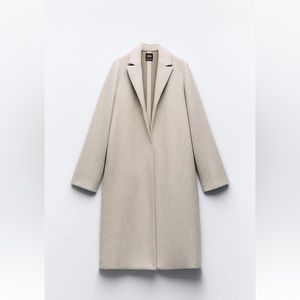 Zara basics beige coat